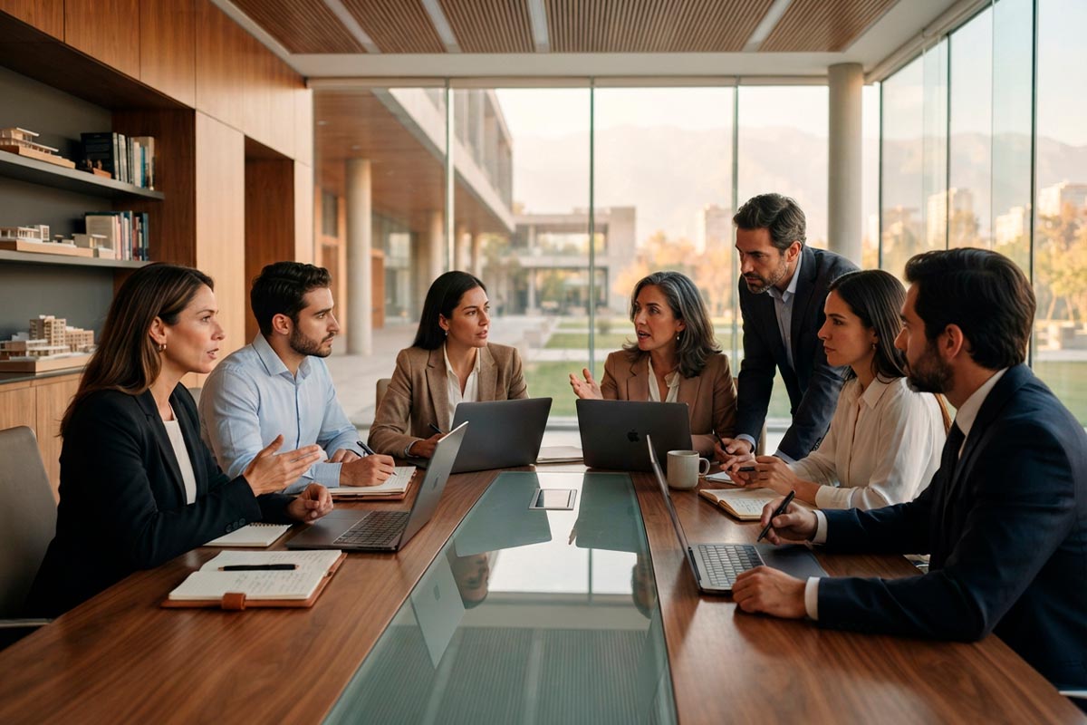 Profesionales de distintas áreas participando en un MBA